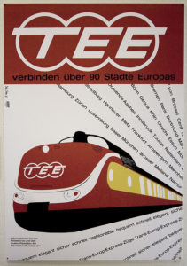 Trans Europe Express route poster